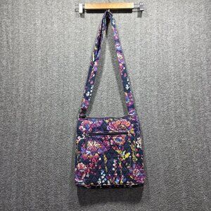 Vera Bradley Hipster Crossbody Bag Midnight Wildflowers Quilted Floral